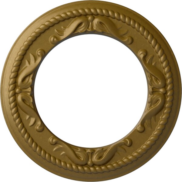 Ekena Millwork Roped Medway Ceiling Medallion (Fits Canopies up to 7 1/2"), 12 1/4"OD x 7 1/2"ID x 7/8"P, Gold CM12MEGLS - main